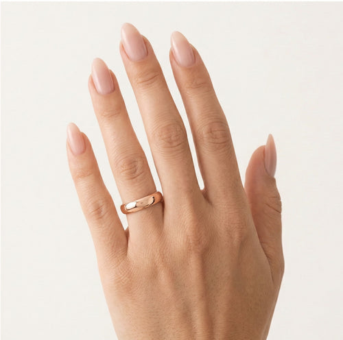 Breiter Roségold-Ehering