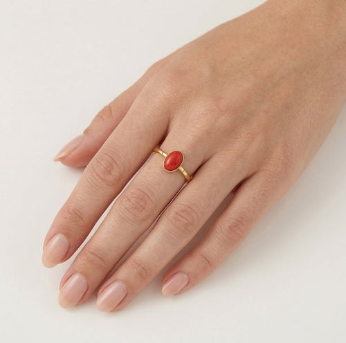 Roter Korallen-Goldring