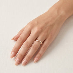 Klasický široký snubní prsten z růžového zlata