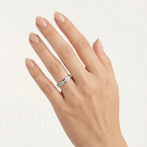 Ringe aus Weißgold mit Hochglanz- und Matt-Finish