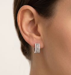 Wide double sided earrings