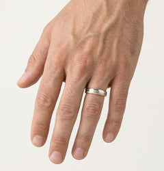 Anillo de boda de oro rosa y blanco