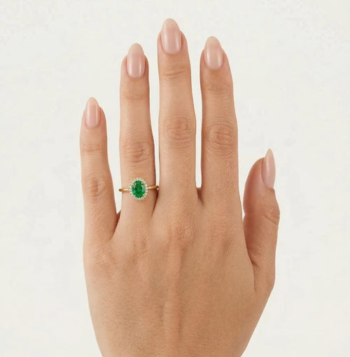 Bague royale émeraude en or jaune