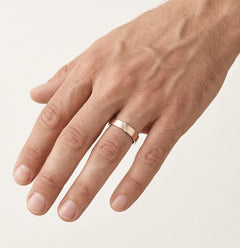 Bague de mariage moitié or rose, moitié or blanc