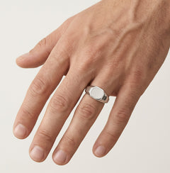 Timeless silver mens band