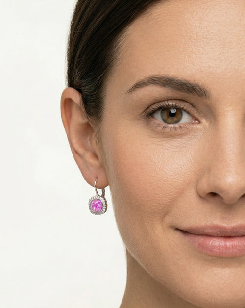 boucles-d-oreilles-pendantes-carrées-opale-bleue