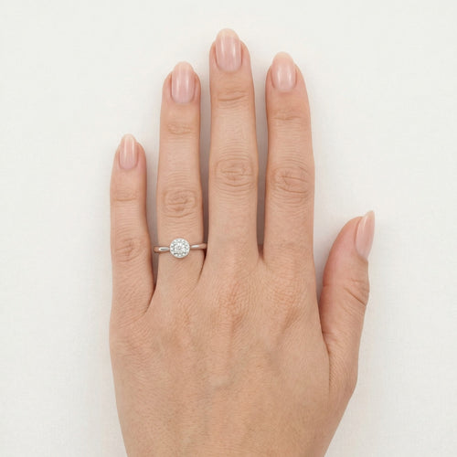 Classic minimalistic women engagement ring