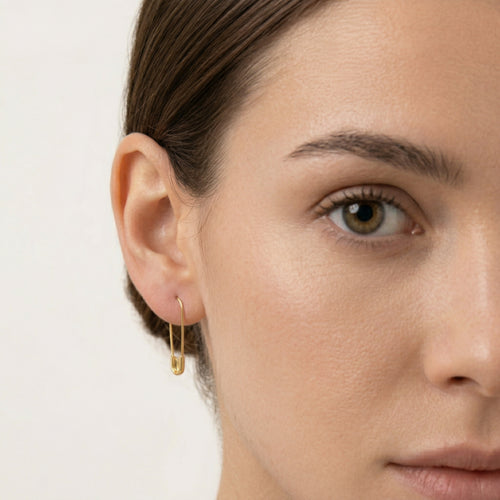 Boucles d’oreilles épingles à nourrice en or