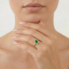 Bague royale émeraude en or jaune