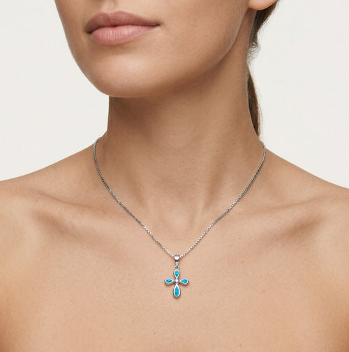 Dekoratives Blauopal-Kreuz