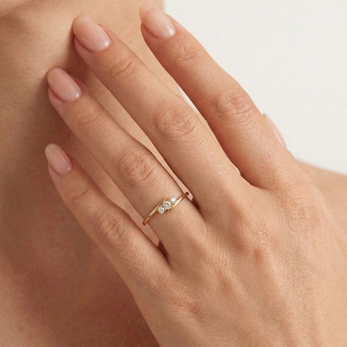Channel-set diamond ring