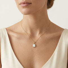 Obdélníkový opál přívěsek