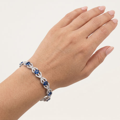 Ovales Saphir-Armband