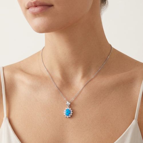 Königlicher blauer Opal-Anhänger
