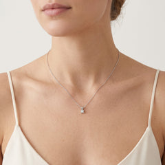 Single diamond necklace
