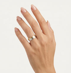 Stylish half gold wedding ring