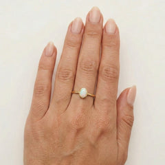 Classic white opal ring