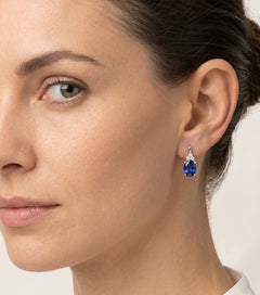 Oval sapphire earrings