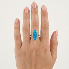 Long opal ring