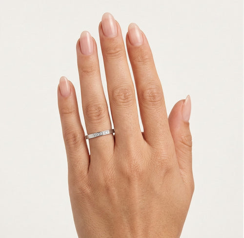 Dünne Weißgold-Hochzeitsringe