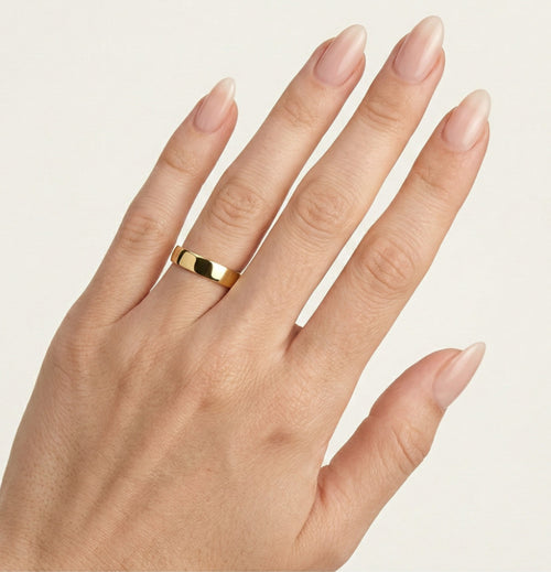 Anillo de boda ligero de 3 mm en oro amarillo