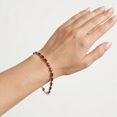 Elegantes Granat-Armband im Marquiseschliff