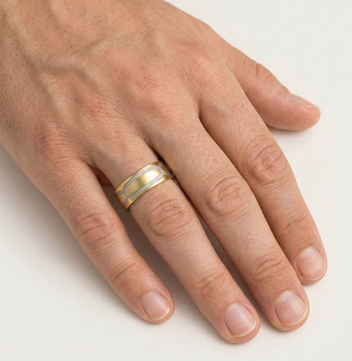 Unikátní snubní prsteny z bílého a žlutého zlata