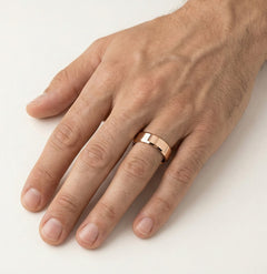 Elegant 5mm thick rose gold wedding ring