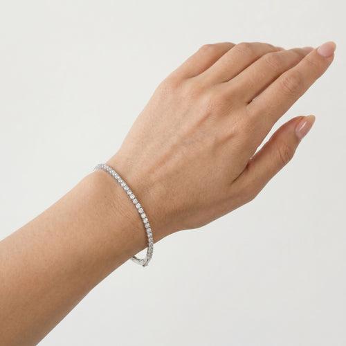 Armreif aus Sterlingsilber mit Zirkonia