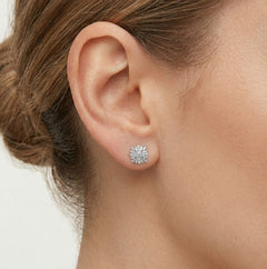 Boucles d’oreilles flocon carrées