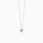 White gold necklace with diamond heart