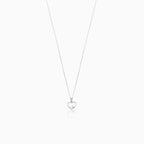 Gold heart with one diamond inside