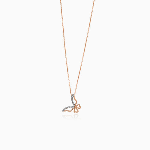 Collar de mariposa con diamantes
