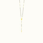 Gold rosary with onyx
