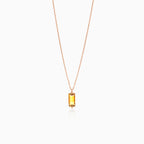Roségold-Halskette mit Citrin