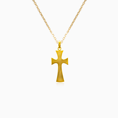 Glattes goldenes Kreuz