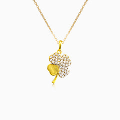 Cubic-Zirkonia-Klee mit Gold