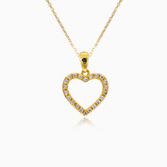 Double sided multicolor gold pendant