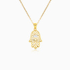 Goldenes Hamsa-Pendant