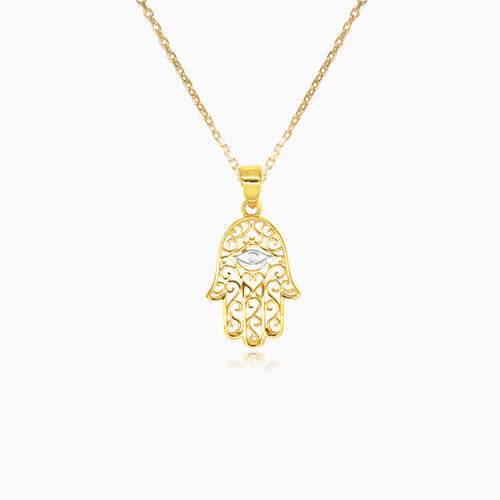 Goldenes Hamsa-Pendant