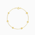 Gold coin bracelet