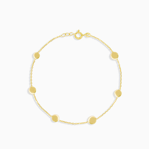 Gold coin bracelet