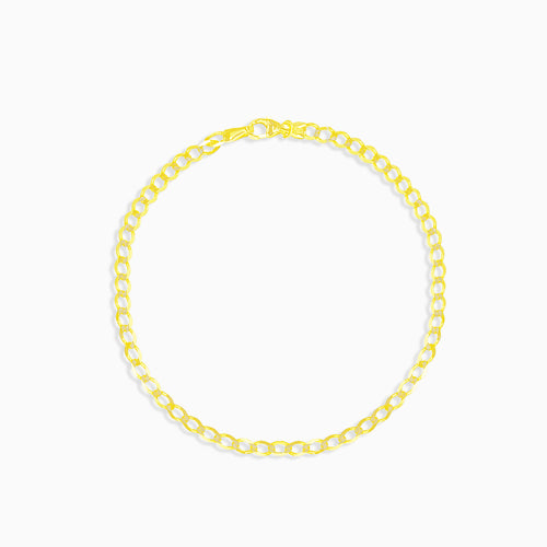 Delikates flaches Goldkettenarmband