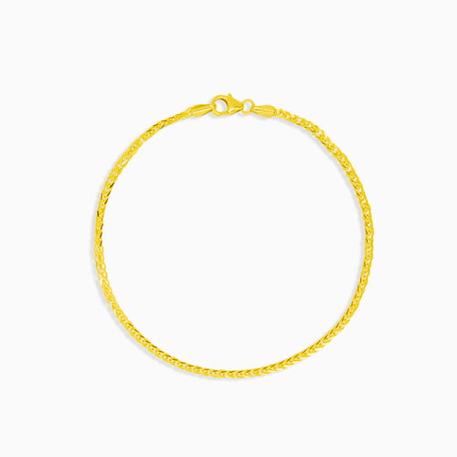 Goldenes quadratisches geflochtenes Kettenarmband