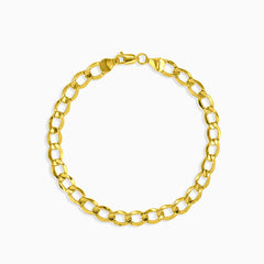 Massive gold curb bracelet