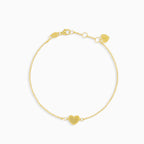 Single gold heart bracelet