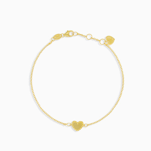 Single gold heart bracelet
