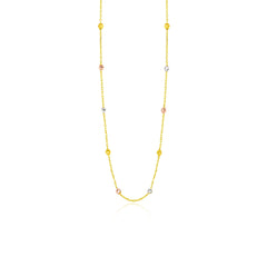 Goldene Halskette mit zehn goldenen Kugeln
