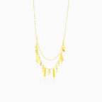 Gold-Halskette mit zwei Ketten und Ornamenten