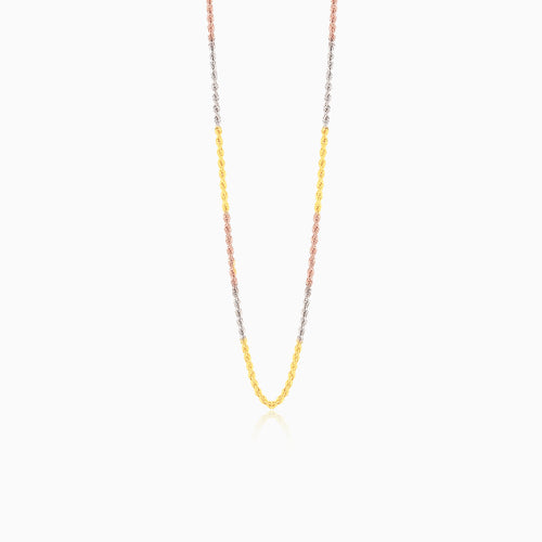 Dreifarbige Valis-Goldkette